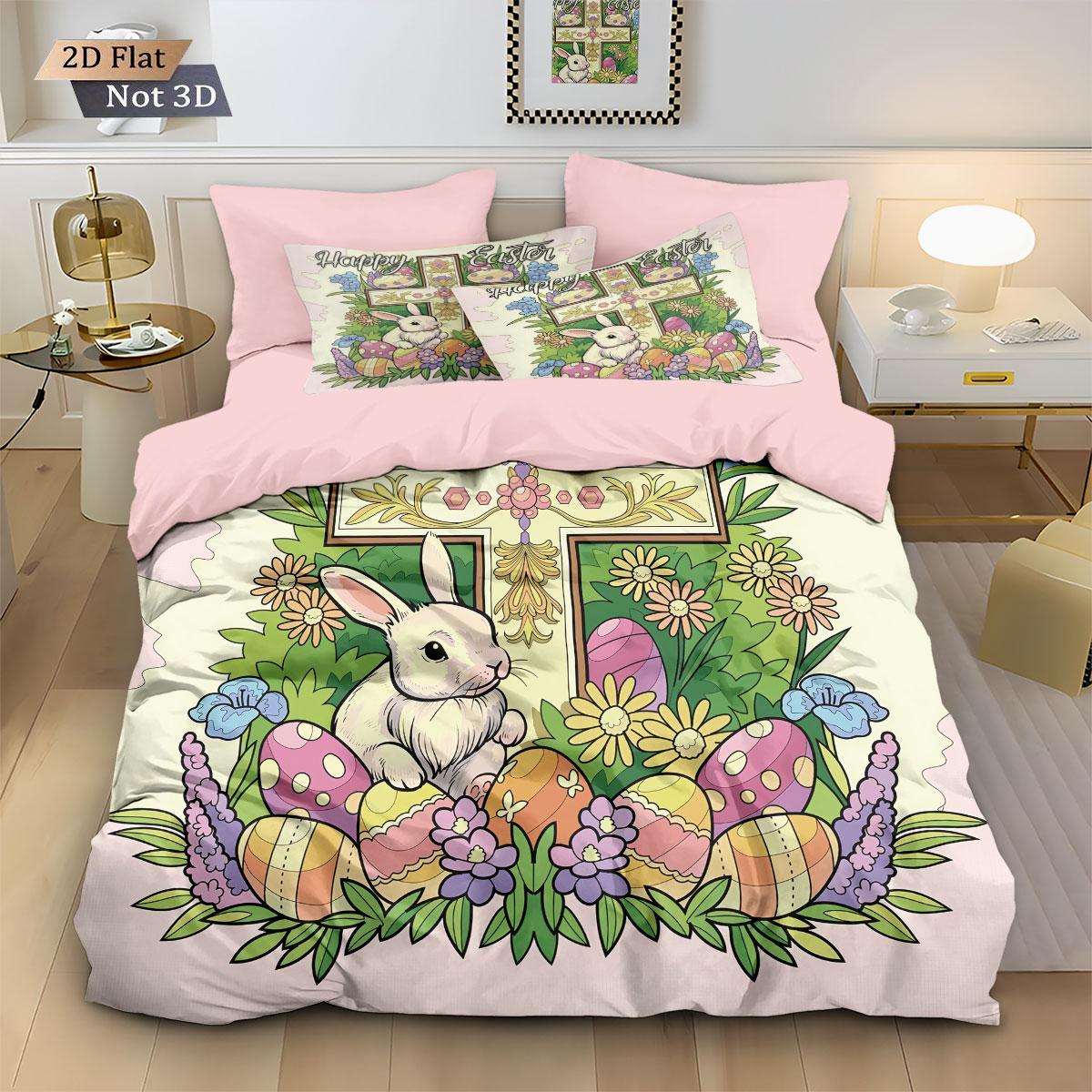 3pcs Easter Happy Flower Rabbit Print Coreless Down Duvet Cover Set Comfortable Bedroom Bedding Decoration Machine Washable 135x200cm-EU-Single&set
3pcs Easter Happy Flower Rabbit Print Coreless Down Duvet Cover Set Comfortable Bedroom Bedding Decoration Machine Washable 135x200cm-EU-Single&set