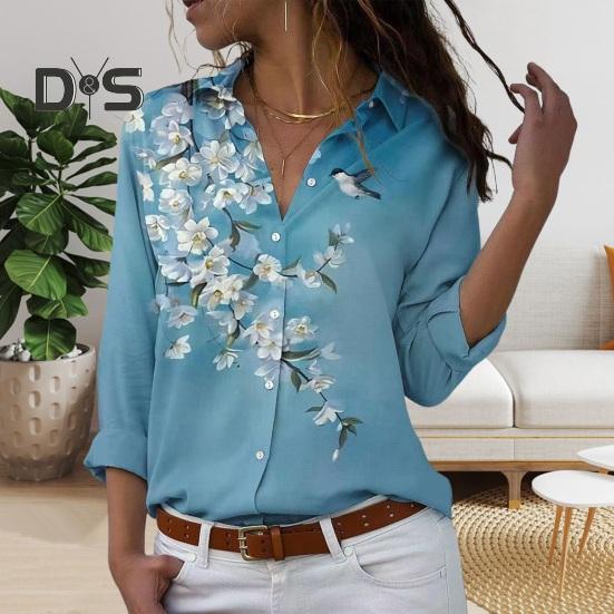 Женская рубашка с лацканами, однобортная рубашка с длинным рукавом, топы с цветочным принтом, повседневная рубашка обычного кроя, тонкая блузка, уличная одежда XL жёлтый
Женская рубашка с лацканами, однобортная рубашка с длинным рукавом, топы с цветочным принтом, повседневная рубашка обычного кроя, тонкая блузка, уличная одежда XL жёлтый