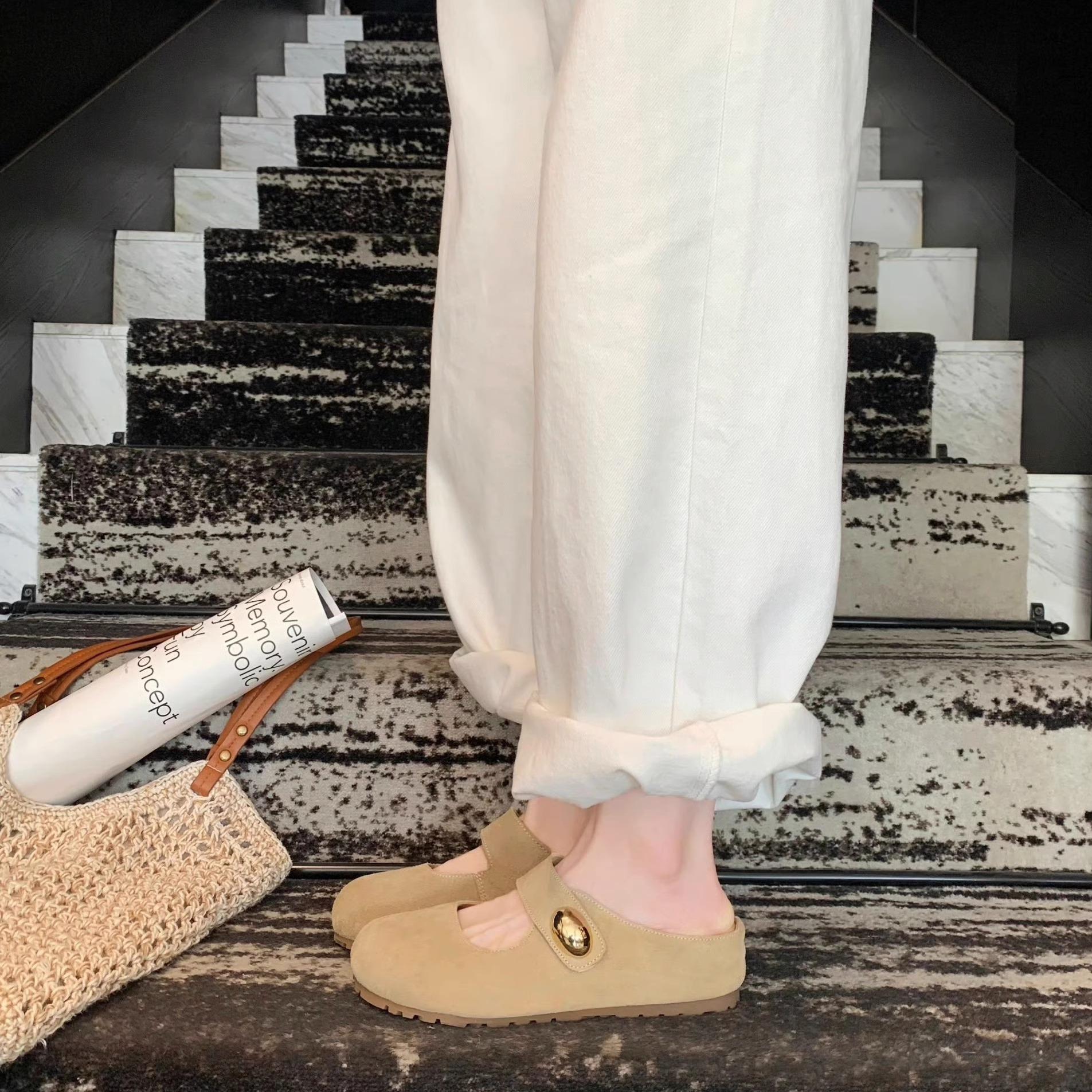 Sheepskin version~ inner height increase leather thick sole women s Velcro height increase half slippers bag head shoes sandals 35
Sheepskin version~ inner height increase leather thick sole women s Velcro height increase half slippers bag head shoes sandals 35