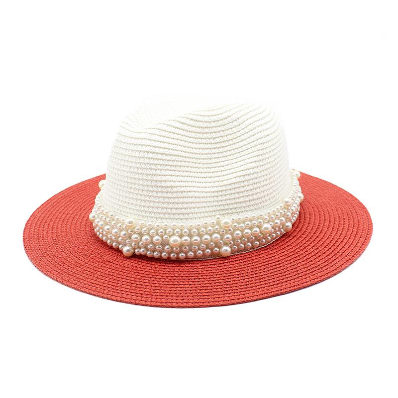 2020 Spring And Summer Splicing Two-Color Top Hat Panama Straw Hat Sunshade Sun Protection Beach Hat Women S Summer Jazz Hat M(56-58cm)
2020 Spring And Summer Splicing Two-Color Top Hat Panama Straw Hat Sunshade Sun Protection Beach Hat Women S Summer Jazz Hat M(56-58cm)