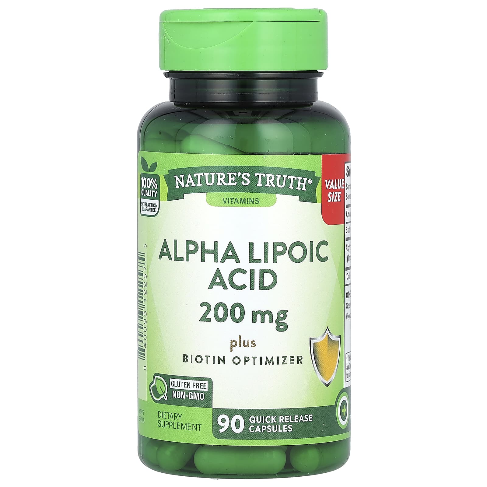Nature s Truth, Alpha Lipoic Acid, 200 mg, 90 Rapid Release Capsules
Nature s Truth, Alpha Lipoic Acid, 200 mg, 90 Rapid Release Capsules