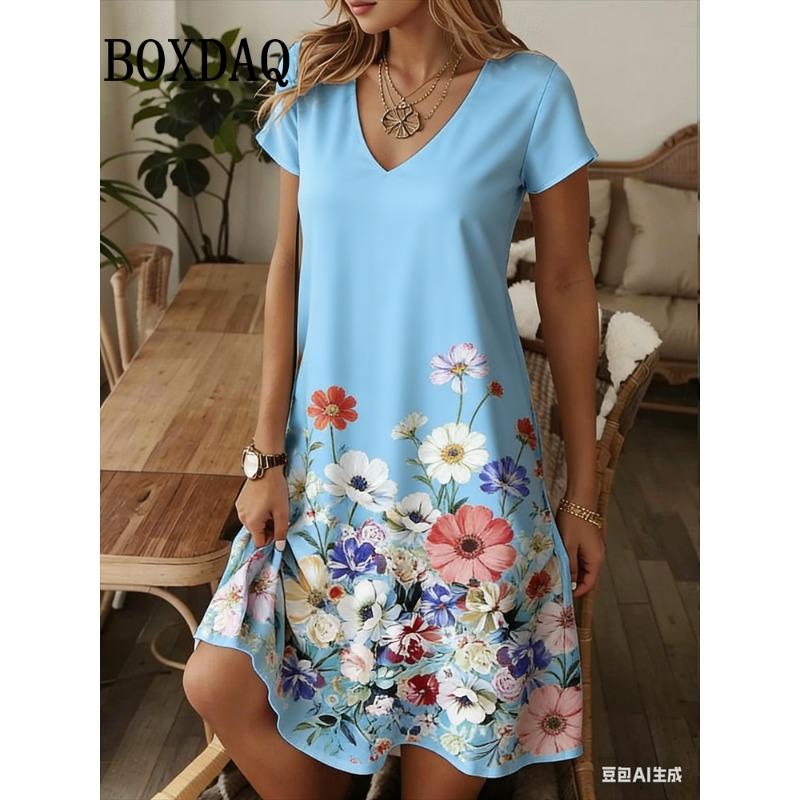 Fashion Plus Size Print Pullover Dress For Women Striped V-Neck Short Sleeve Casual Loose Dress Ladies Vestidos 6XL
Fashion Plus Size Print Pullover Dress For Women Striped V-Neck Short Sleeve Casual Loose Dress Ladies Vestidos 6XL