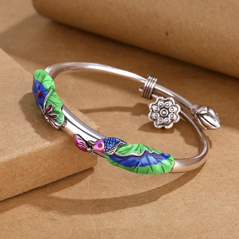 Adjustable Vintage Bracelet Elegant Design Blue Green Gemstones Golden-Tone Bracelet Handmade Cloisonné Style Floral Bracelet
Adjustable Vintage Bracelet Elegant Design Blue Green Gemstones Golden-Tone Bracelet Handmade Cloisonné Style Floral Bracelet
