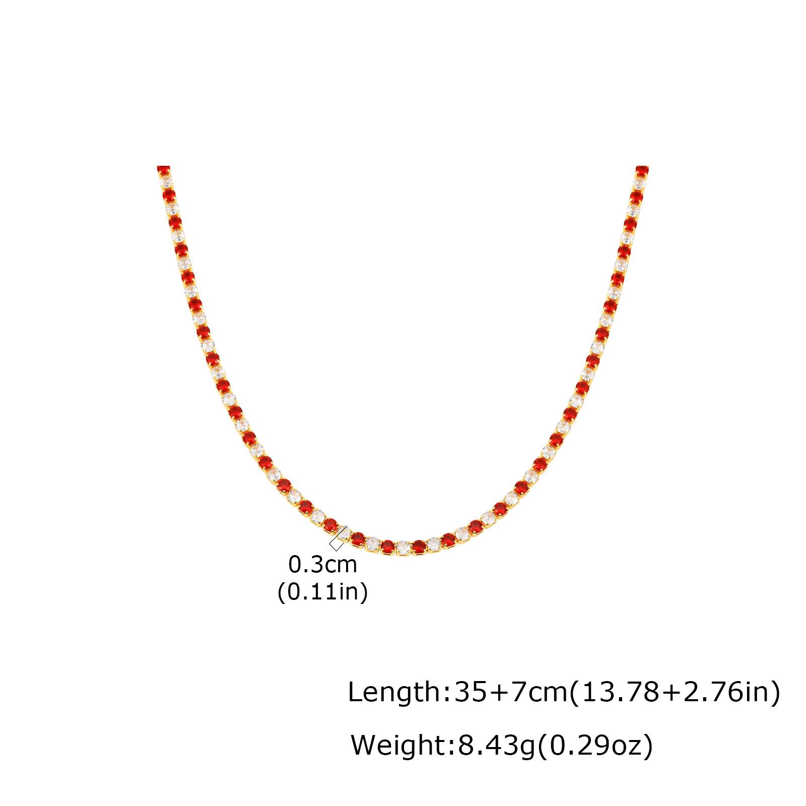 Shiny AAA+ 3mm Colorful Crystal Tennis Chain Necklace Bling Rainbow Cubic Zircon Choker for Women Party Fine Jewelry Gift 3mm width&35cm-42cm
Shiny AAA+ 3mm Colorful Crystal Tennis Chain Necklace Bling Rainbow Cubic Zircon Choker for Women Party Fine Jewelry Gift 3mm width&35cm-42cm