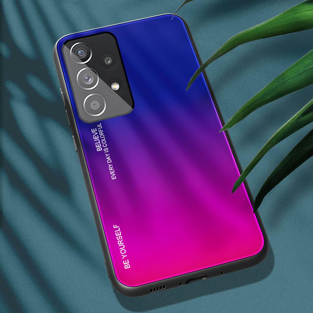 For Samsung Galaxy A33 5G Drop-proof Anti-scratch Gradient Tempered Glass Protective Cover TPU Frame Cell Phone Case Blue/Rose
For Samsung Galaxy A33 5G Drop-proof Anti-scratch Gradient Tempered Glass Protective Cover TPU Frame Cell Phone Case Blue/Rose