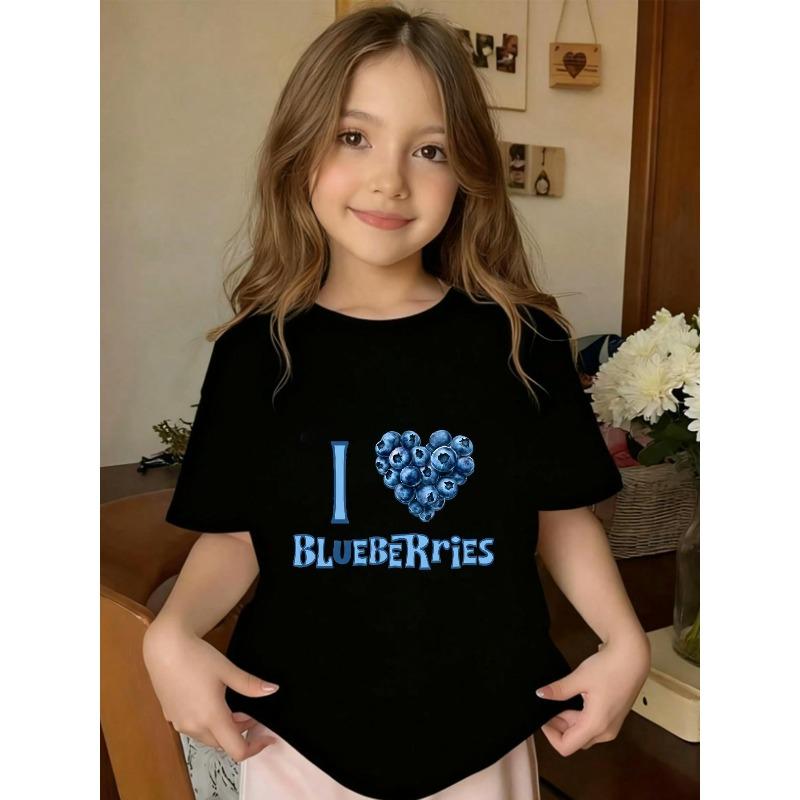 European Size Girls Round Neck Short Sleeved T Shirt I Love Blueberries with Blueberry Pattern 98cm чёрный
European Size Girls Round Neck Short Sleeved T Shirt I Love Blueberries with Blueberry Pattern 98cm чёрный