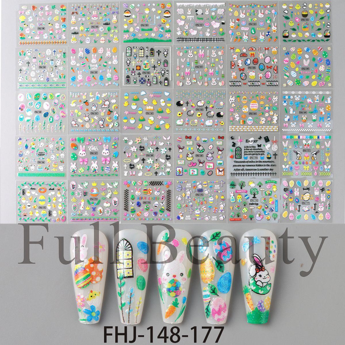 New Easter Bunny Nail Art Sticker Easter Egg Dopamine Flower Sticker Set
New Easter Bunny Nail Art Sticker Easter Egg Dopamine Flower Sticker Set