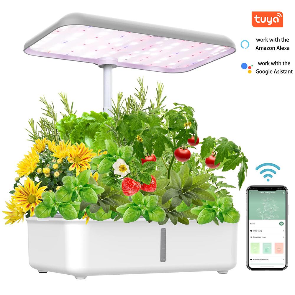Tuya Wifi Hydoponics Growing System With LED Grow Light Auto Pump Smart Indoor Gardening System Herb Garden Kit Planter For Home 110V US Plug
Tuya Wifi Hydoponics Growing System With LED Grow Light Auto Pump Smart Indoor Gardening System Herb Garden Kit Planter For Home 110V US Plug