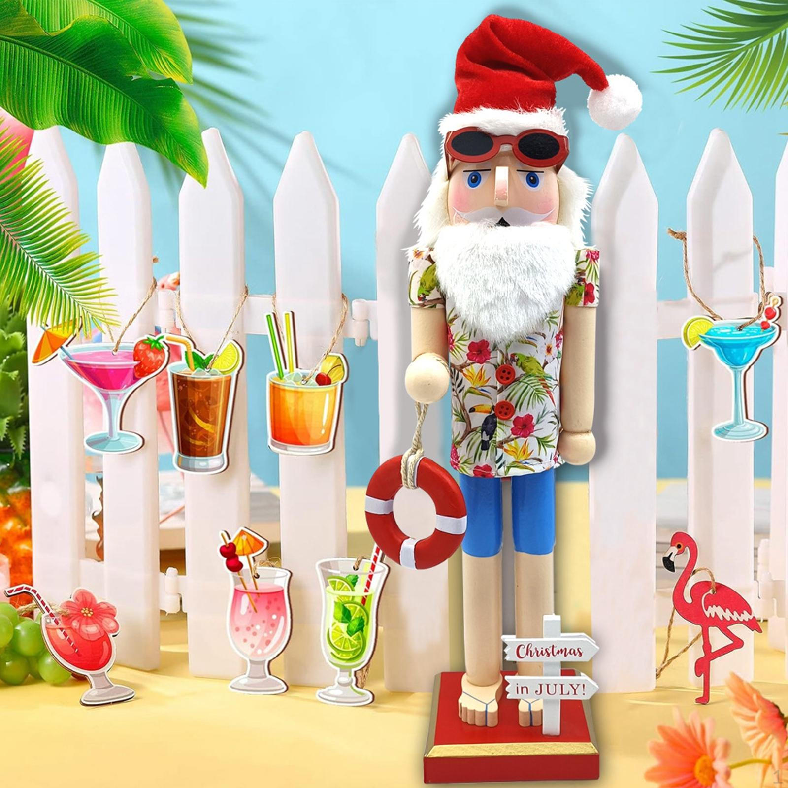 15inch Wood Beach Santa Figure Nutcracker Christmas Decor Decorative Desk Decoration for Style C
15inch Wood Beach Santa Figure Nutcracker Christmas Decor Decorative Desk Decoration for Style C