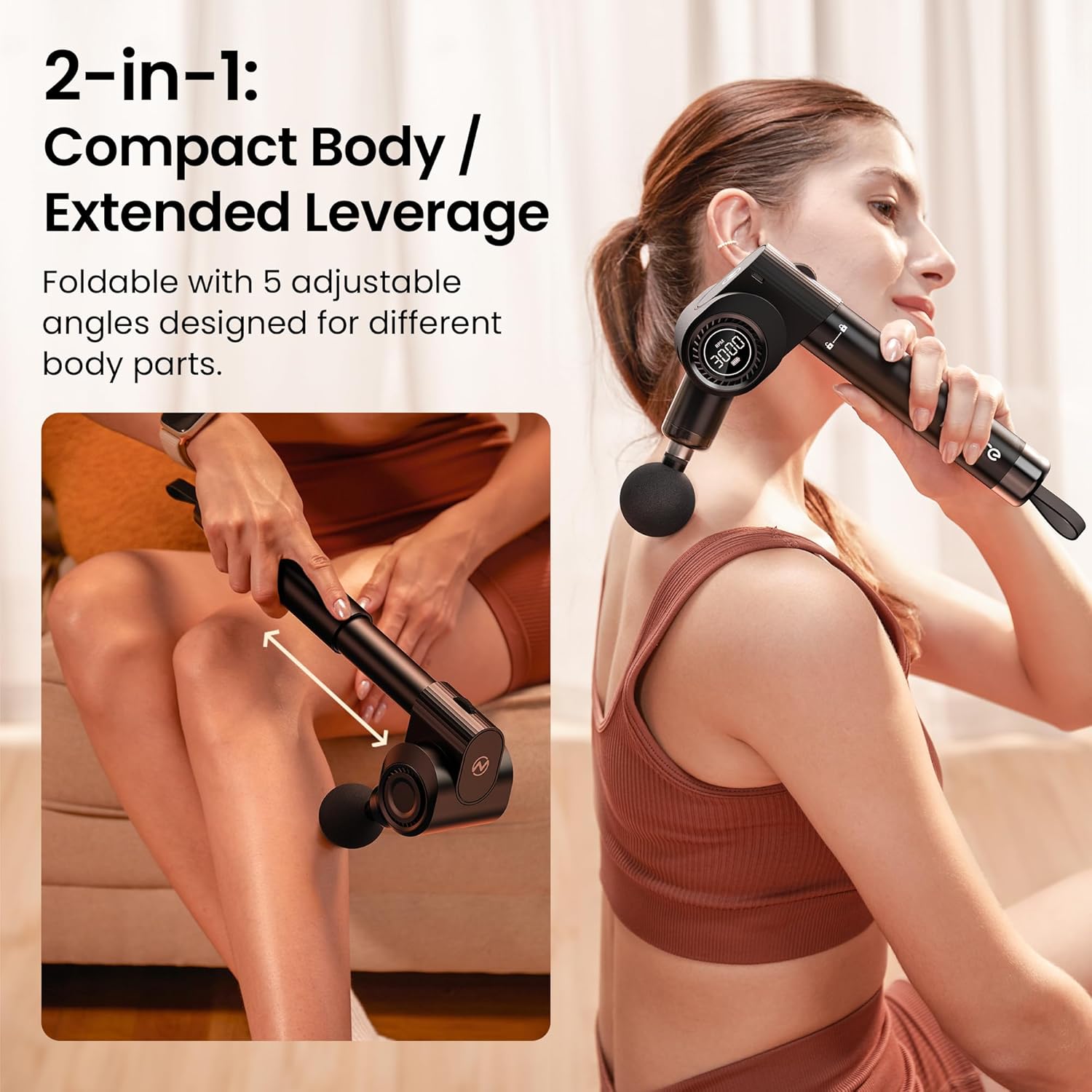 Foldable Massage Gun 32-Speed with 5 Angles, Portable Percussion Massager for Back/Neck/Body Pain Relief, Long Metal Handle, Car United States
Foldable Massage Gun 32-Speed with 5 Angles, Portable Percussion Massager for Back/Neck/Body Pain Relief, Long Metal Handle, Car United States