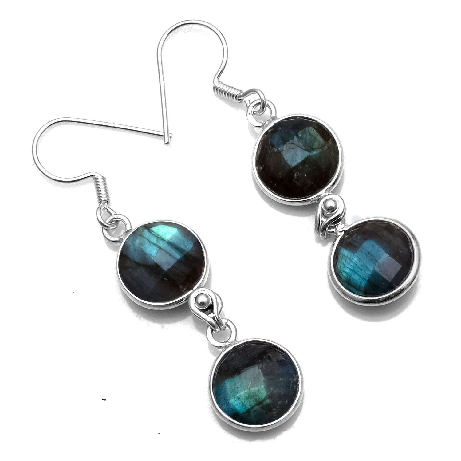 Labradorite Gemstone Earrings Solid 925 Sterling Silver Handmade Earrings Jewelry Gift For Women And Girls E-1086
Labradorite Gemstone Earrings Solid 925 Sterling Silver Handmade Earrings Jewelry Gift For Women And Girls E-1086