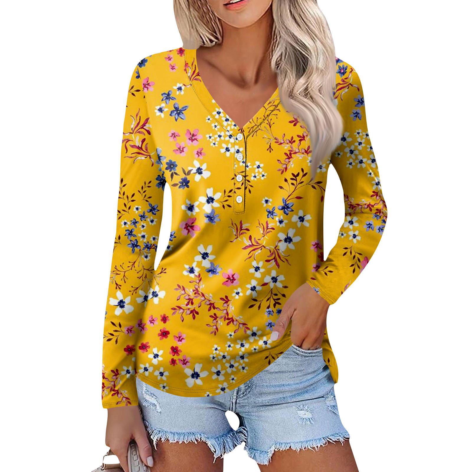 Women s Casual Loose Fashion Retro Floral Print Long Sleeve V-Neck Button Down Shirt M жовтий
Women s Casual Loose Fashion Retro Floral Print Long Sleeve V-Neck Button Down Shirt M жовтий