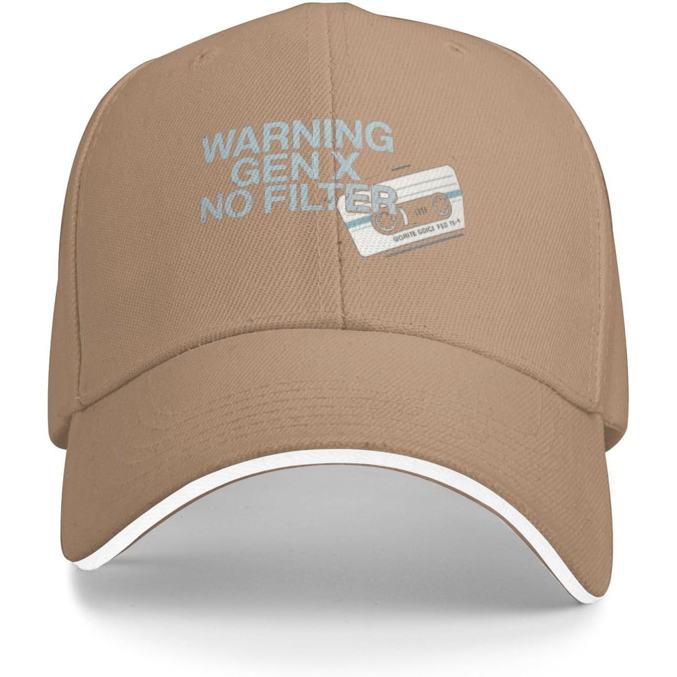 Warning Gen X No Filter Cassette Tape Baseball Cap Casual Polyester Adjustable Sun Protection Hat Adjustable
Warning Gen X No Filter Cassette Tape Baseball Cap Casual Polyester Adjustable Sun Protection Hat Adjustable
