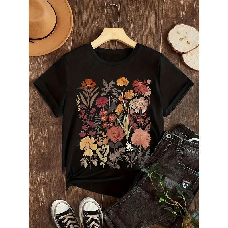 Womens 1028 Floral Print Tee Round Neck Short Sleeve Stylish Casual Top 4XL чорний
Womens 1028 Floral Print Tee Round Neck Short Sleeve Stylish Casual Top 4XL чорний