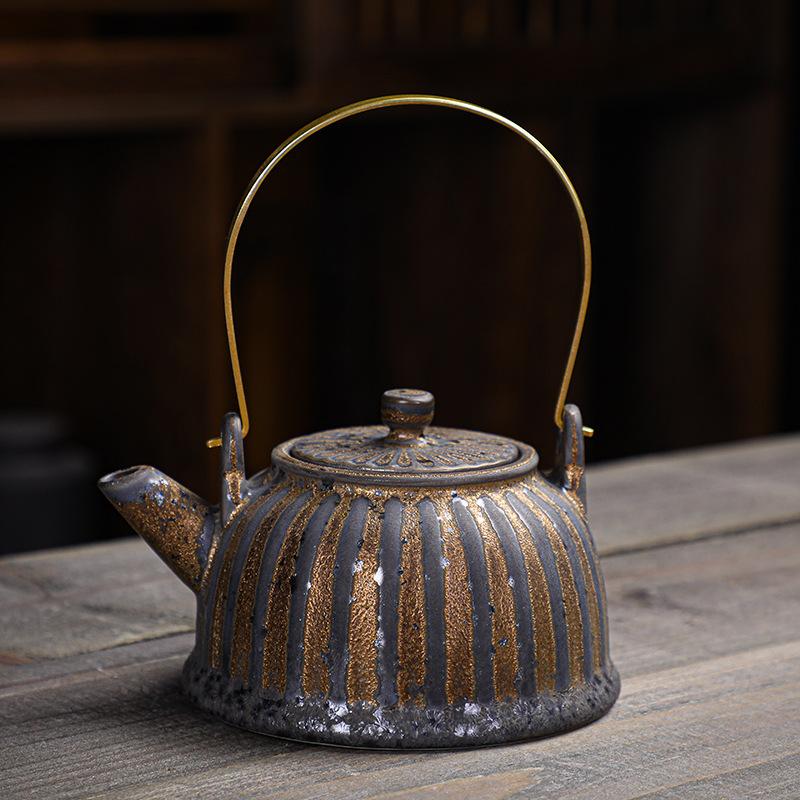 Винтажный ржавый глазурованный грубый керамический чайник, японский керамический чайник в стиле кунг-фу, офисный чайник, креативные аксессуары для чайной церемонии
Винтажный ржавый глазурованный грубый керамический чайник, японский керамический чайник в стиле кунг-фу, офисный чайник, креативные аксессуары для чайной церемонии