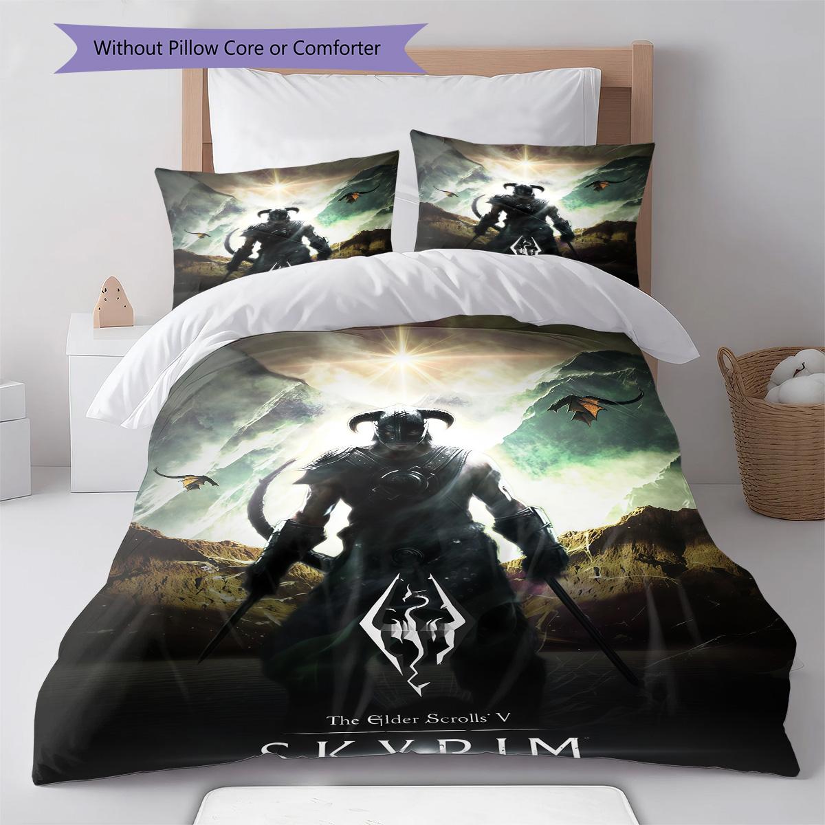 Tamriel Bedding Quilt Set Quilt Cover Pillowcase Home Decoration Birthday Gift (1 * duvet cover + 2 * pillowcase, without core) 135x200cm
Tamriel Bedding Quilt Set Quilt Cover Pillowcase Home Decoration Birthday Gift (1 * duvet cover + 2 * pillowcase, without core) 135x200cm