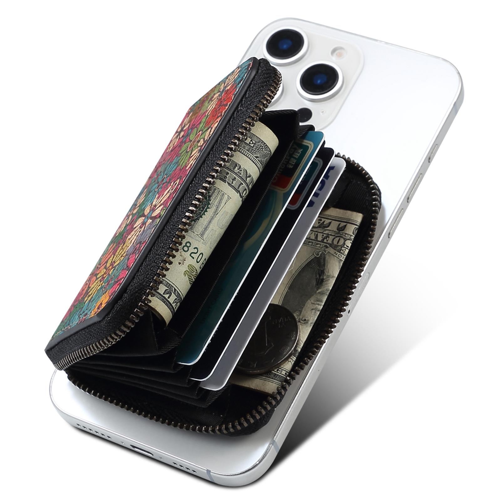 V16 Magnetic Card Holder Compatible with MagSafe Floral Pattern Zipper Wallet Kickstand Phone Sleeve Green
V16 Magnetic Card Holder Compatible with MagSafe Floral Pattern Zipper Wallet Kickstand Phone Sleeve Green