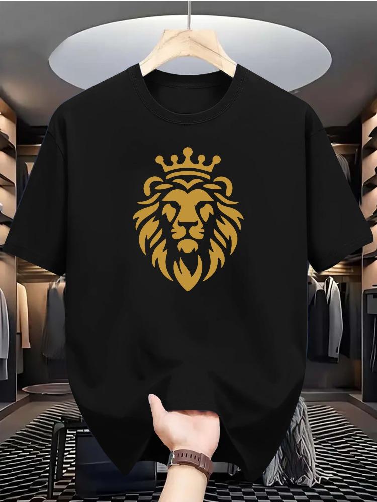 Men s Summer 100% Pure Cotton Men s Casual Summer Graphic T-Shirt - Short Sleeve Crew Neck Lion Print with Golden Crown Design 5XL різнокольоровий
Men s Summer 100% Pure Cotton Men s Casual Summer Graphic T-Shirt - Short Sleeve Crew Neck Lion Print with Golden Crown Design 5XL різнокольоровий