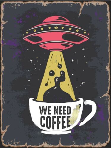 Metal plaque vintage retro style UFO We Need Coffee Classic tin door signAluminum 20x30cm(7.8x11.8inch)
Metal plaque vintage retro style UFO We Need Coffee Classic tin door signAluminum 20x30cm(7.8x11.8inch)