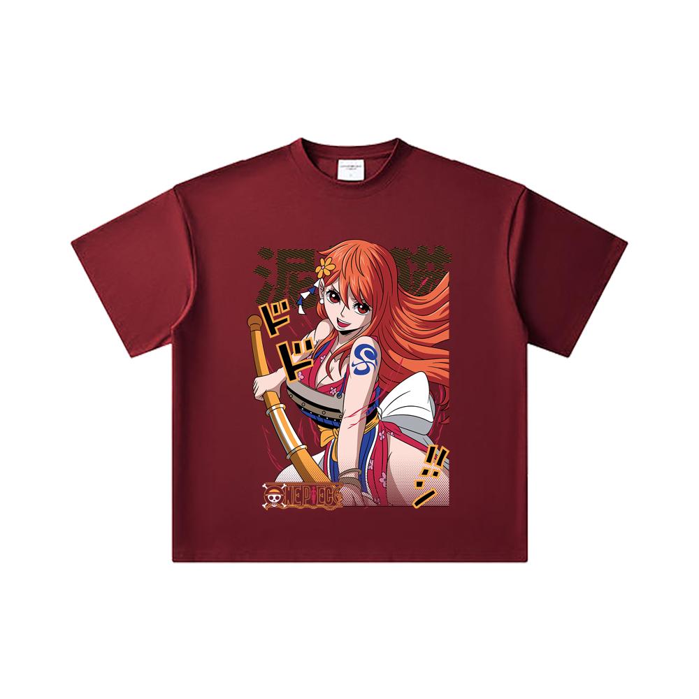 260 GSM Double Yarn 32 Count 100% Cotton One Piece V41 Nami Print Unisex Heavy Cotton T Shirt 2XL вина червоного кольору
260 GSM Double Yarn 32 Count 100% Cotton One Piece V41 Nami Print Unisex Heavy Cotton T Shirt 2XL вина червоного кольору