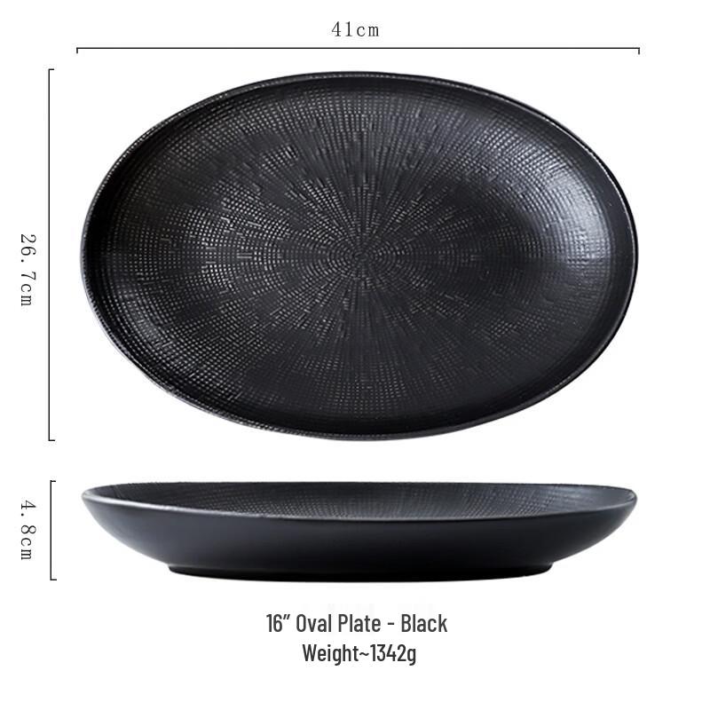 Ru Han Nordic Ceramic Linen Texture 16-inch Oval Deep Plate
Ru Han Nordic Ceramic Linen Texture 16-inch Oval Deep Plate