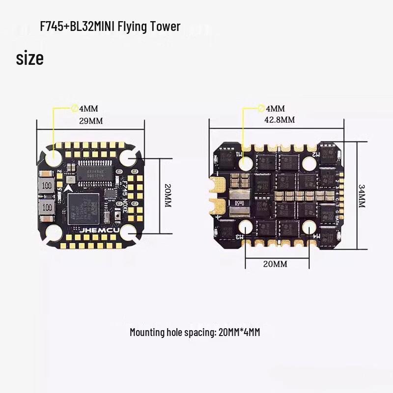 Boshili F745 Flight Tower Mini FPV Flight Controller & ESC
Boshili F745 Flight Tower Mini FPV Flight Controller & ESC