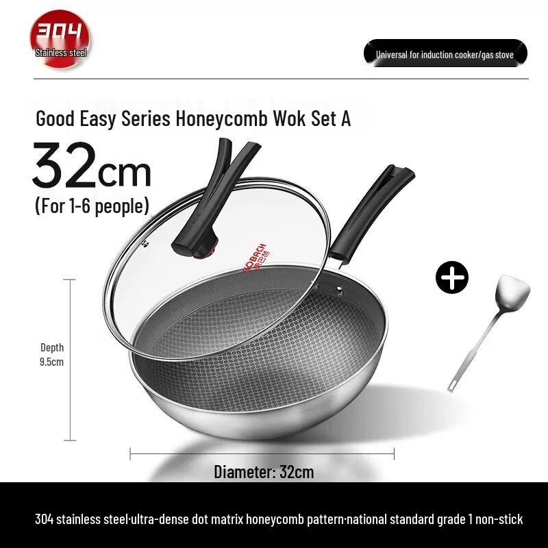 Kumbach Non-stick Stainless Steel Wok
Kumbach Non-stick Stainless Steel Wok