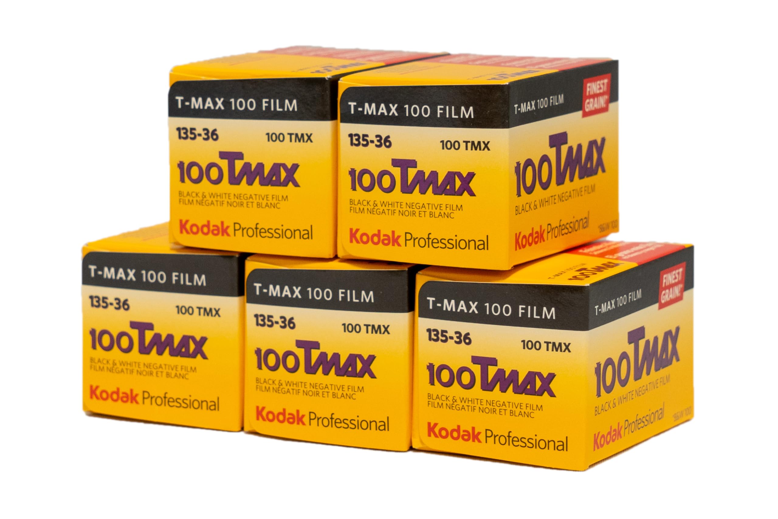 Kodak Black and White Negative Film T-MAX100 35mm 36 Exposures (5-Pack)
Kodak Black and White Negative Film T-MAX100 35mm 36 Exposures (5-Pack)