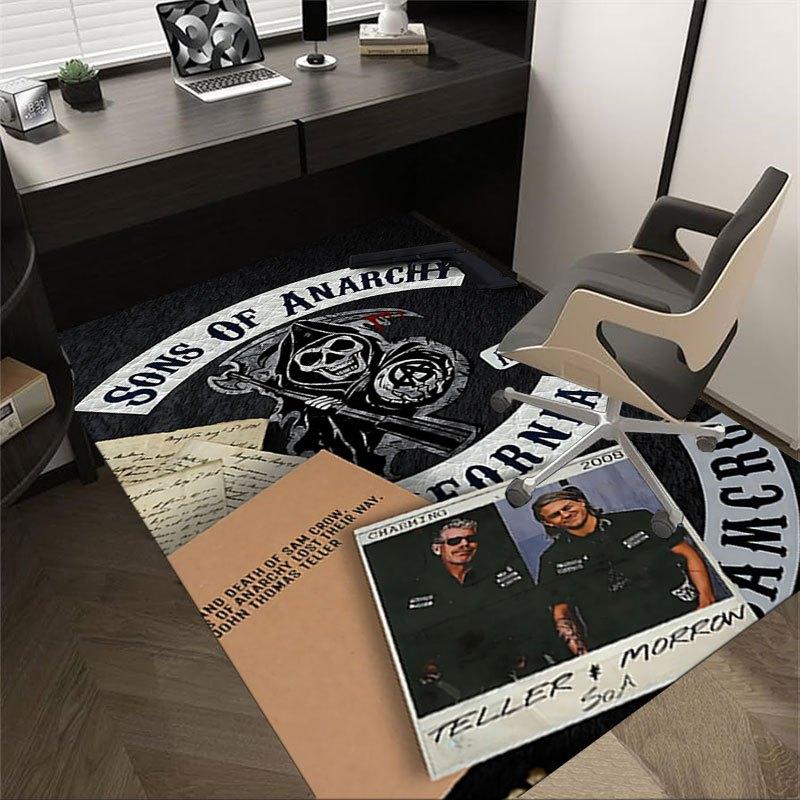 1pc Sons of Anarchy themed Office Carpet Chair Mats - durable polyester rug for home theater, office, dorm room decor - tA34 60cm by 90cm
1pc Sons of Anarchy themed Office Carpet Chair Mats - durable polyester rug for home theater, office, dorm room decor - tA34 60cm by 90cm