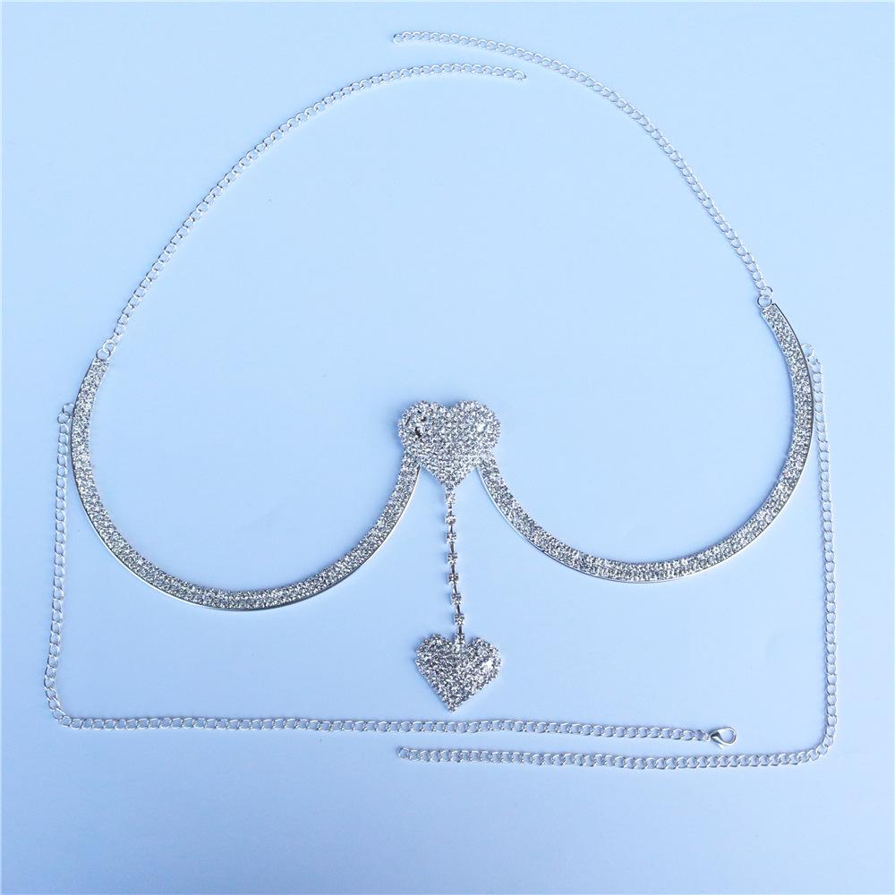 Sexy Fashion Breast Chain, Love Pendant, Rhinestone Chest Rest Luxury Body Chain, Female Body Chain
Sexy Fashion Breast Chain, Love Pendant, Rhinestone Chest Rest Luxury Body Chain, Female Body Chain
