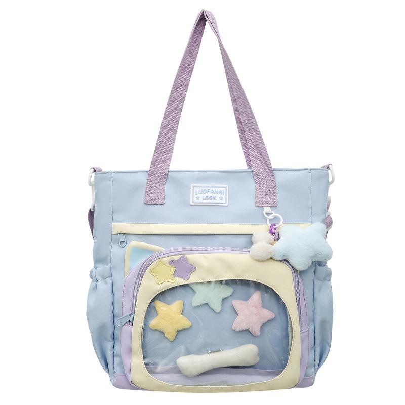 Сумка через плечо женская прозрачная сумка большая вместимость студенческая сумка через плечо синий
Сумка через плечо женская прозрачная сумка большая вместимость студенческая сумка через плечо синий