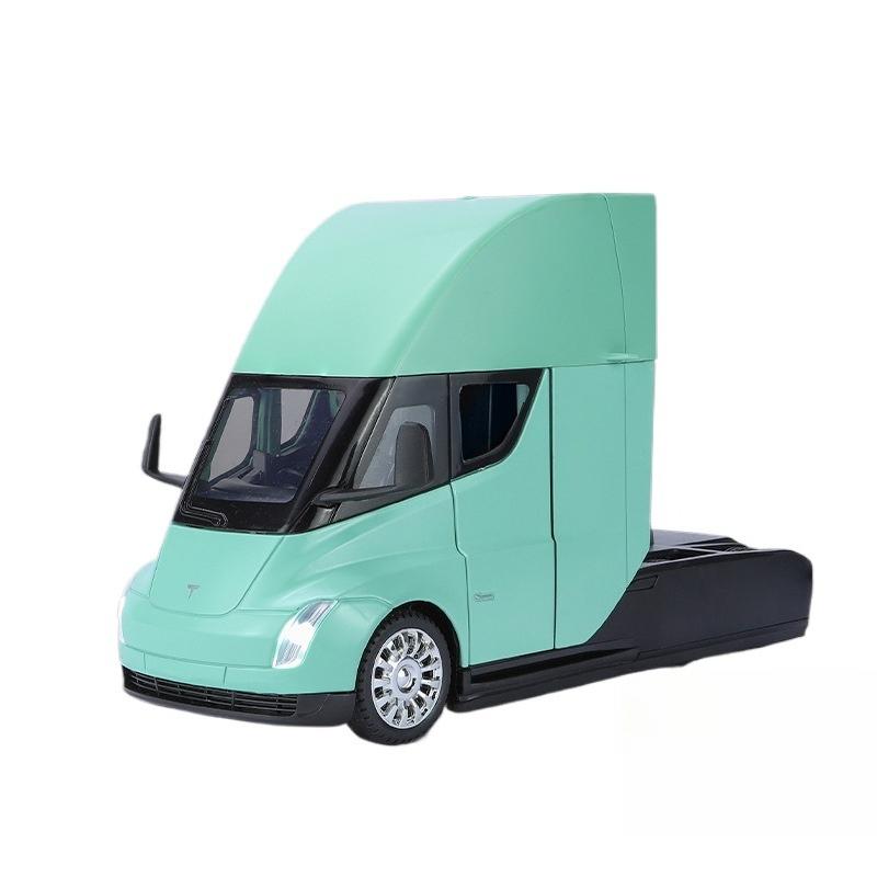 1/24 Tesla SEMI TRUCK HEAD Metal Die Cast Automobile Model Simulation Sound Light Pulling Forward Ornament Boy Toy Gift
1/24 Tesla SEMI TRUCK HEAD Metal Die Cast Automobile Model Simulation Sound Light Pulling Forward Ornament Boy Toy Gift