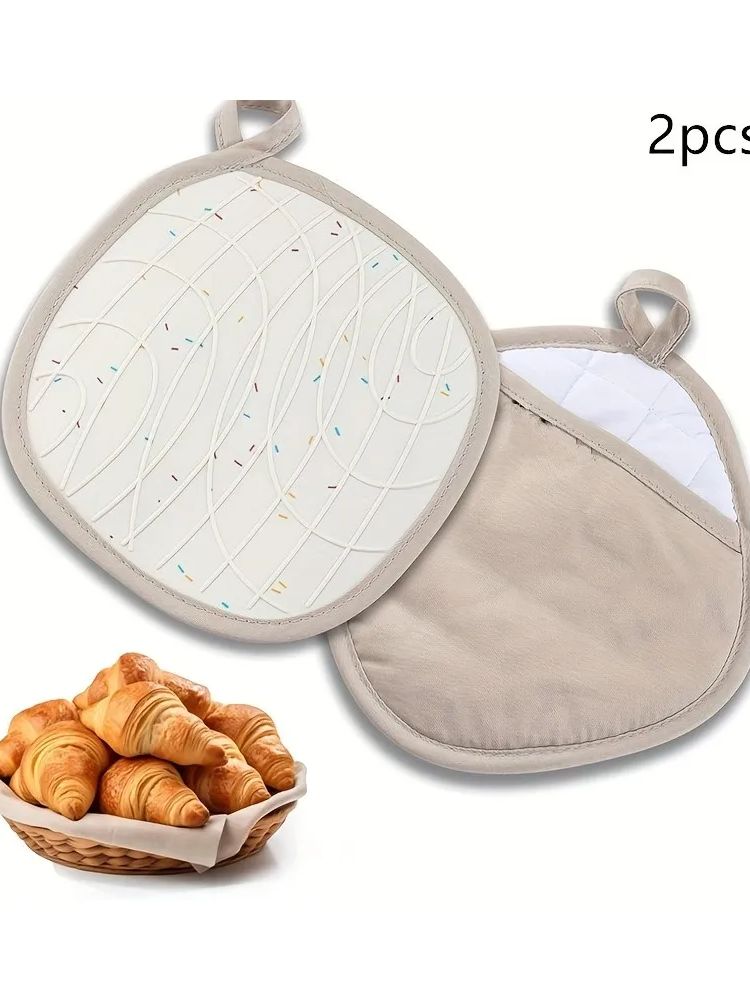 2 Pcs Silicone Pot Holders, Stylish Heat Resistant Hot Pads With Pockets, Non Slip Potholders For Kitchen Baking And Cooking
2 Pcs Silicone Pot Holders, Stylish Heat Resistant Hot Pads With Pockets, Non Slip Potholders For Kitchen Baking And Cooking