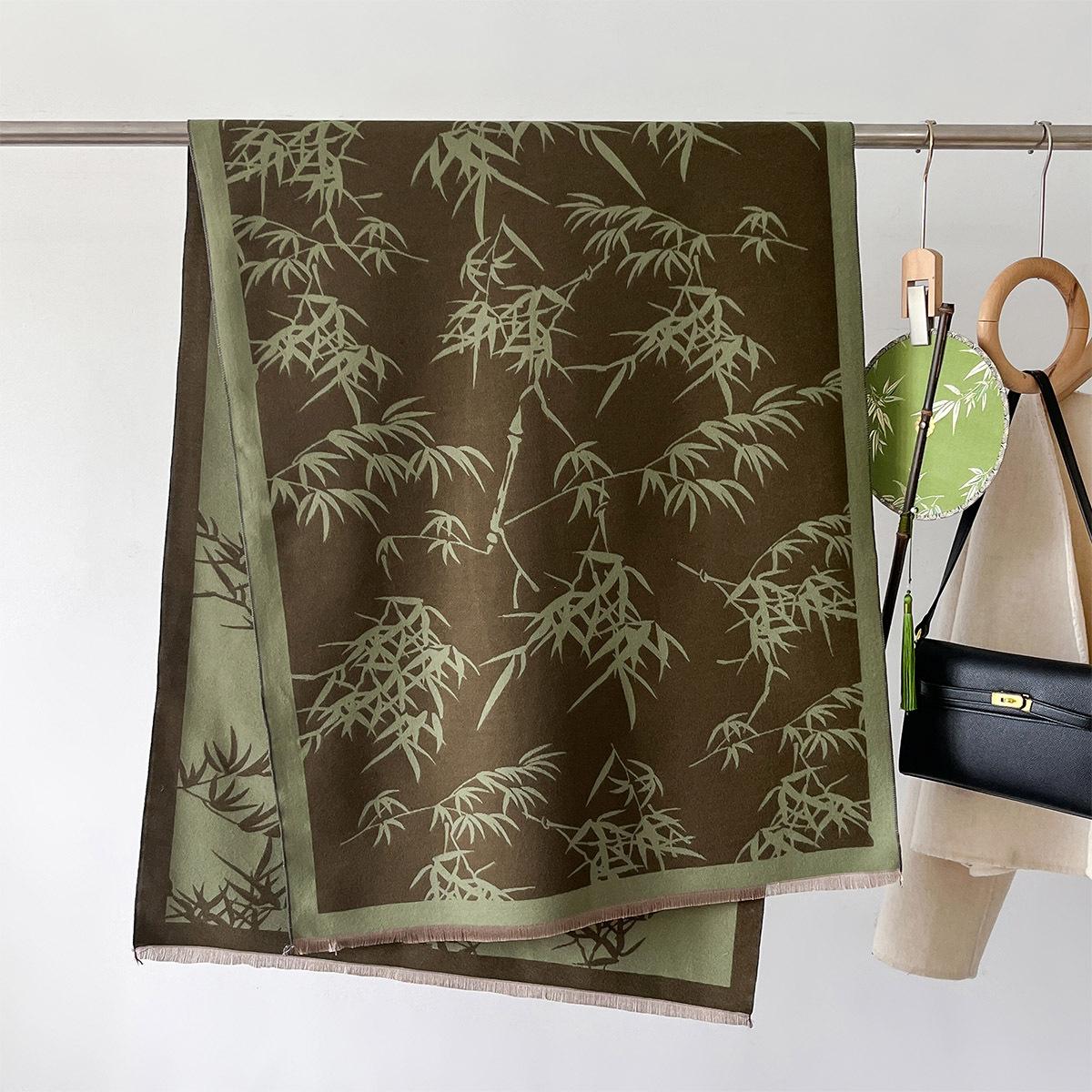 Осенне-зимний новый модный двусторонний искусственный кашемировый шарф женский длинный шарф бамбуковый лист классическая шаль теплая накидка 66*186cm
Осенне-зимний новый модный двусторонний искусственный кашемировый шарф женский длинный шарф бамбуковый лист классическая шаль теплая накидка 66*186cm