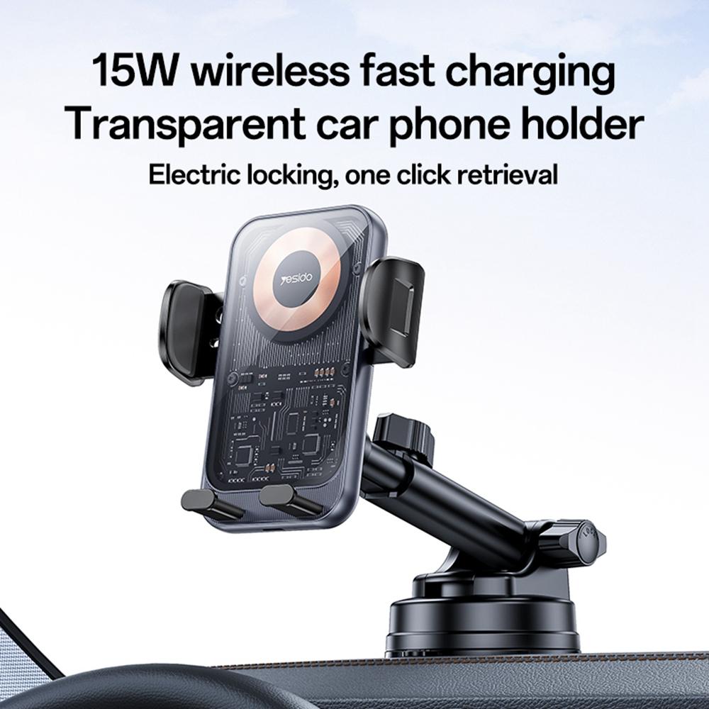 YESIDO C307 Phone Holder Stand 15W Wireless Charger Car Dashboard Suction Cup Bracket Auto Clamping Type A
YESIDO C307 Phone Holder Stand 15W Wireless Charger Car Dashboard Suction Cup Bracket Auto Clamping Type A