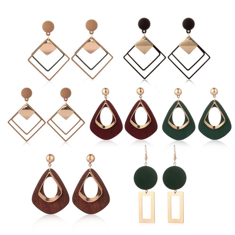 7 pairs Vintage Jewelry Gift Women Girl Gold Metal Drop Dangle Statement Earrings Geometric Wood
7 pairs Vintage Jewelry Gift Women Girl Gold Metal Drop Dangle Statement Earrings Geometric Wood