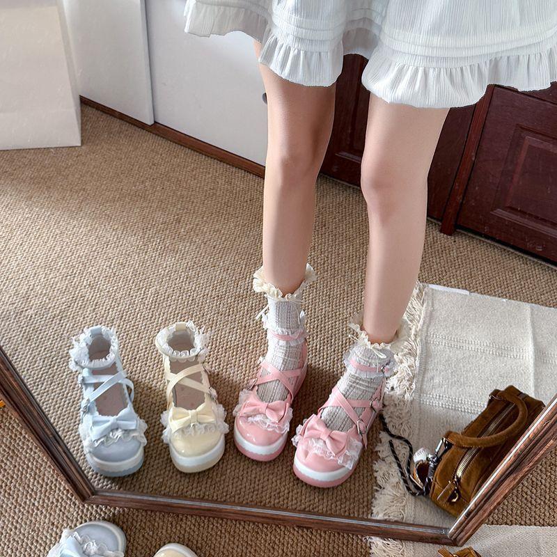 Новая обувь Pu Yuemeng оригинальное признание желающий увеличить рост женская обувь Лолита платформа бант колледж стиль jk обувь 40 синий
Новая обувь Pu Yuemeng оригинальное признание желающий увеличить рост женская обувь Лолита платформа бант колледж стиль jk обувь 40 синий