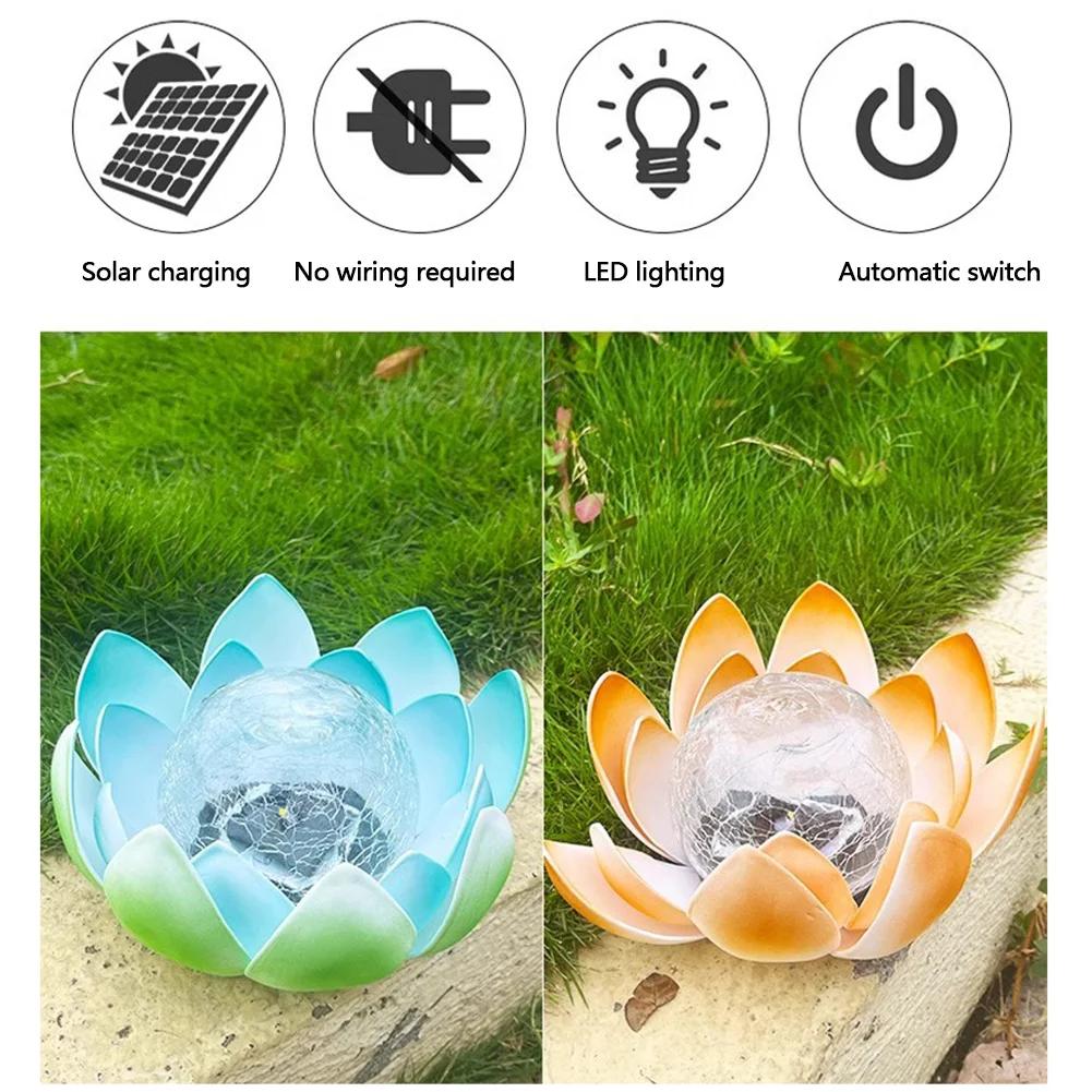 Solar Powered Decorative Cracked Ball Lotus Light Waterproof Crack Glass Ball Flower Lamp 600mAh for Home Yard Decor синий
Solar Powered Decorative Cracked Ball Lotus Light Waterproof Crack Glass Ball Flower Lamp 600mAh for Home Yard Decor синий