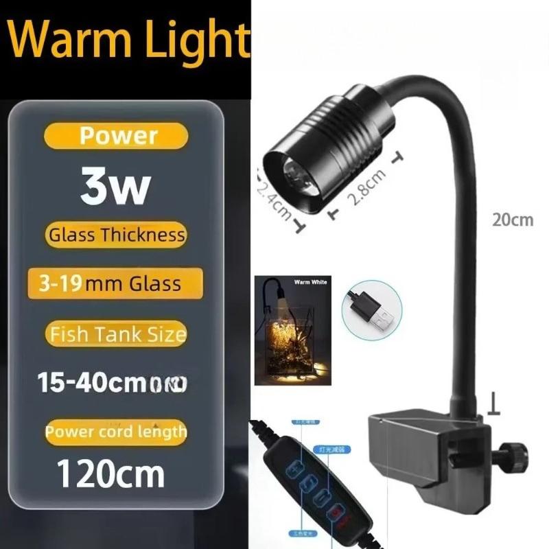 Ultra Slim USB Aquarium LED Light 5V 3W Waterproof Clip-On Lamp Adjustable Yellow White Light for Fish Tank Planted Aquarium Warm Light
Ultra Slim USB Aquarium LED Light 5V 3W Waterproof Clip-On Lamp Adjustable Yellow White Light for Fish Tank Planted Aquarium Warm Light