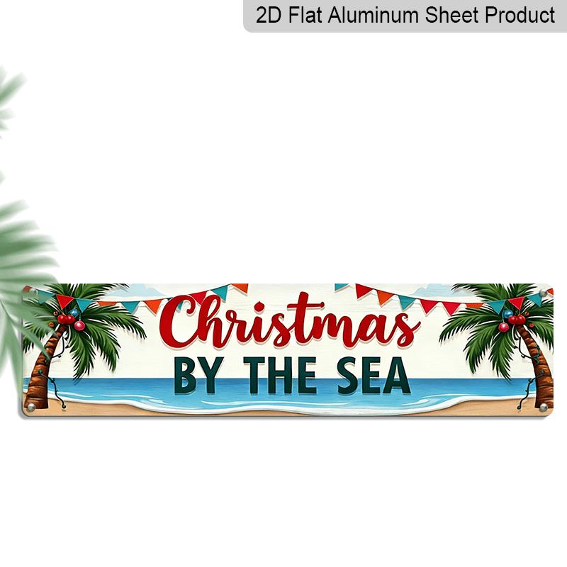 2D Flat, 1pc, Rustic Christmas By The Sea Aluminium Decorative Sign Tropical Christmas Decor Wall Hanging for Christmas Decorations, Beach House 40cm x 10cm
2D Flat, 1pc, Rustic Christmas By The Sea Aluminium Decorative Sign Tropical Christmas Decor Wall Hanging for Christmas Decorations, Beach House 40cm x 10cm