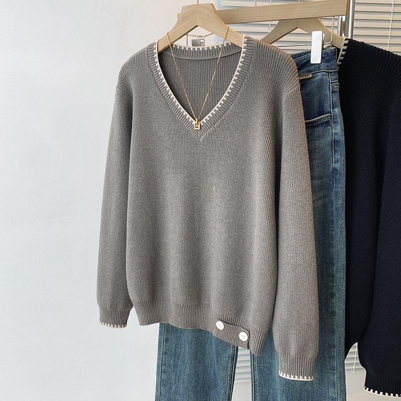 Свитер для женщин Осень Зима Утепленный Пуловер Теплый Вязаный Полосатый V-образный вырез Эластичный Длинный рукав Оверсайз Джемпер Топы 3XL серый
Свитер для женщин Осень Зима Утепленный Пуловер Теплый Вязаный Полосатый V-образный вырез Эластичный Длинный рукав Оверсайз Джемпер Топы 3XL серый