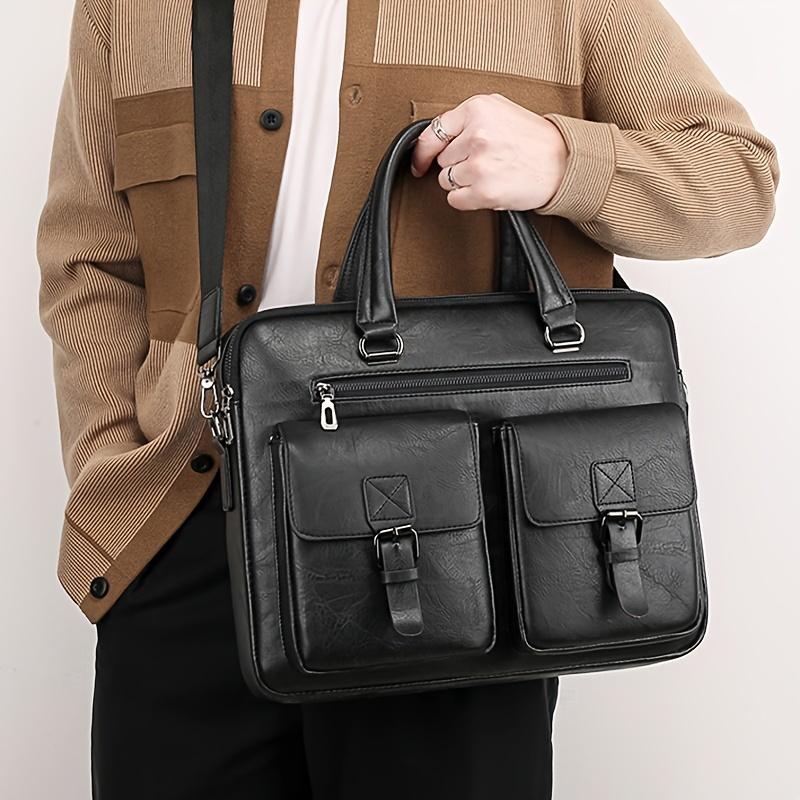 1 Piece Retro Large-capacity Business Handbag, PU Leather Briefcase чёрный
1 Piece Retro Large-capacity Business Handbag, PU Leather Briefcase чёрный