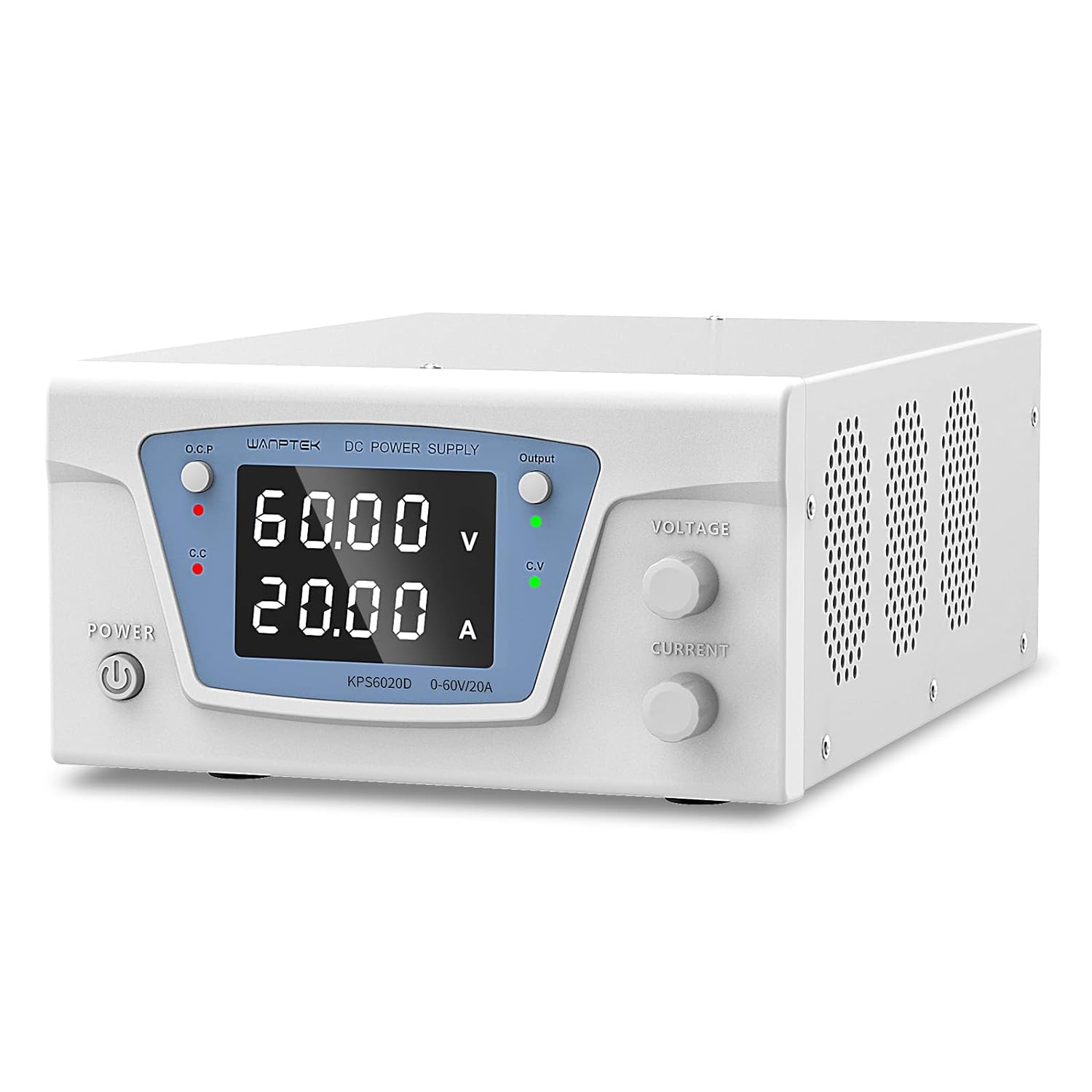 Desktop DC Power Supply 60V 20A Regulated Power Output 4-Digit LED Display Digitally Adjustable OCP Short Circuit Warning 110V
Desktop DC Power Supply 60V 20A Regulated Power Output 4-Digit LED Display Digitally Adjustable OCP Short Circuit Warning 110V