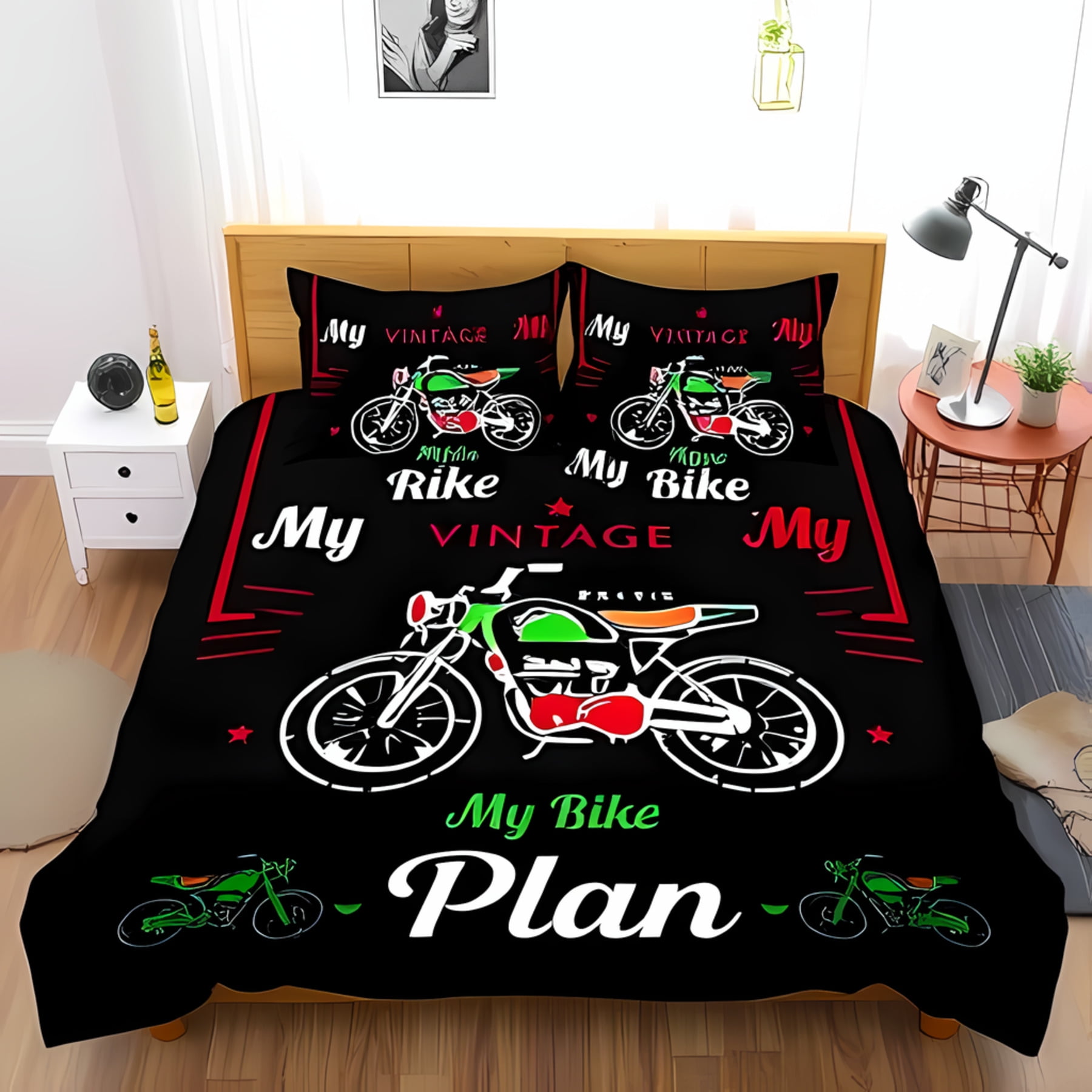 Soft Duvet Cover English Watercolor White Bicycle featuring Beautiful Flower Basket on Vintage City Quen Sized Dimensions Soft Duvet Cover Warm plus 100*200cm Single
Soft Duvet Cover English Watercolor White Bicycle featuring Beautiful Flower Basket on Vintage City Quen Sized Dimensions Soft Duvet Cover Warm plus 100*200cm Single