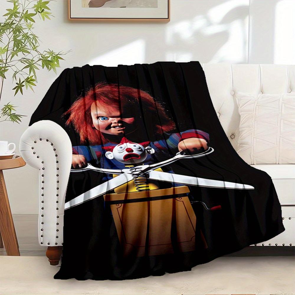 For Chucky,Horror Doll,Scissors-Themed Flannel Blanket, Glam Style, Digital Print, All-Season Comfort, Tear-Resistant, Knitted Craftsmanship 100x150cm
For Chucky,Horror Doll,Scissors-Themed Flannel Blanket, Glam Style, Digital Print, All-Season Comfort, Tear-Resistant, Knitted Craftsmanship 100x150cm
