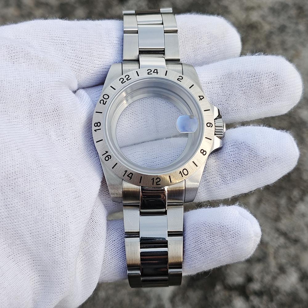 39mm EXP 24 Hour GMT Bezel Old Style Stainless Steel Waterproof Sapphire Glass Watch Case Strap Set for NH34 NH35 NH36 Movement 39mm
39mm EXP 24 Hour GMT Bezel Old Style Stainless Steel Waterproof Sapphire Glass Watch Case Strap Set for NH34 NH35 NH36 Movement 39mm
