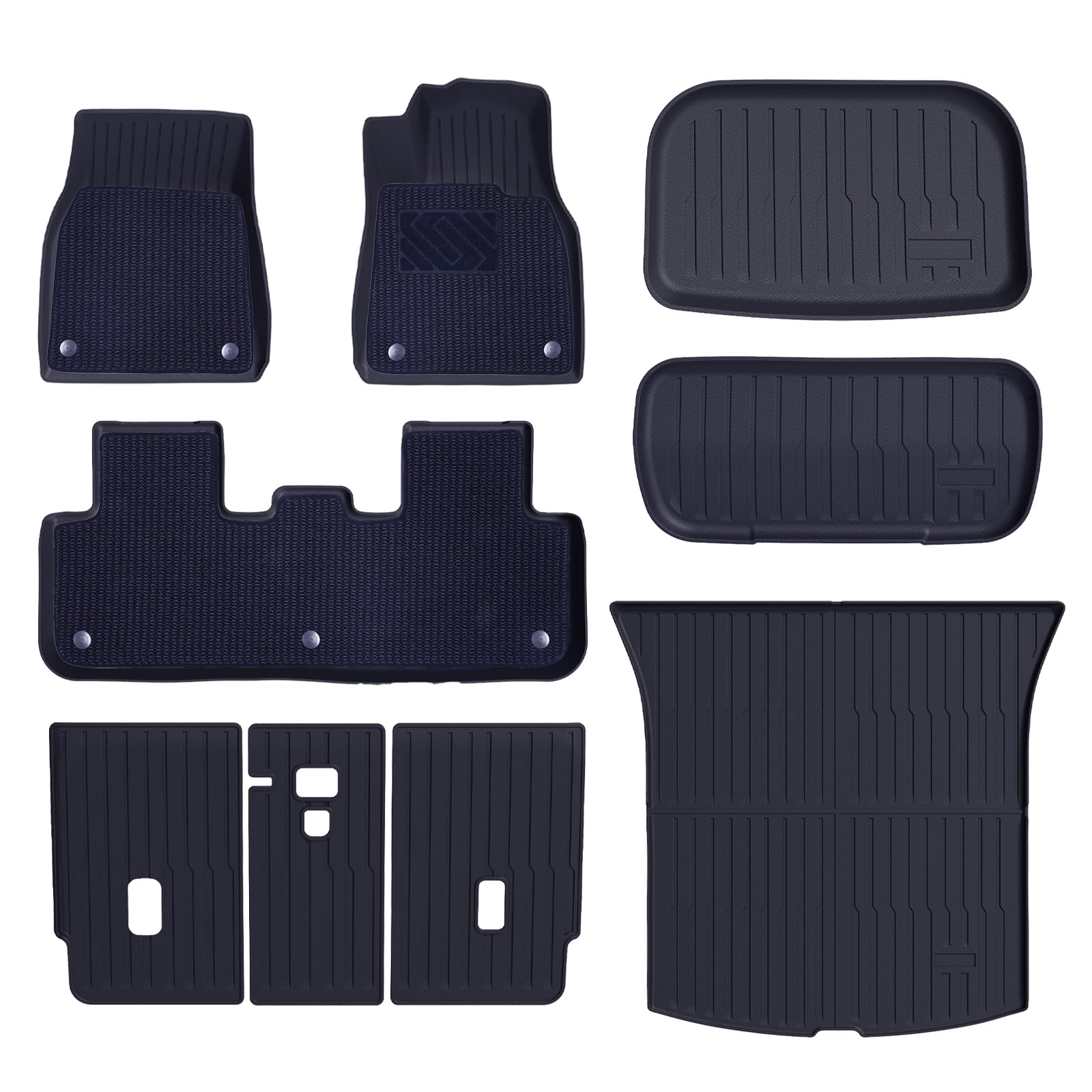 CyVaJive Mat Set for Tesla Model Y Juniper Includes TPE Removable Zinc Fabric and Rear Seat Back Covers TPE and 7-Piece (2025-2026 Model) Base, чёрный
CyVaJive Mat Set for Tesla Model Y Juniper Includes TPE Removable Zinc Fabric and Rear Seat Back Covers TPE and 7-Piece (2025-2026 Model) Base, чёрный