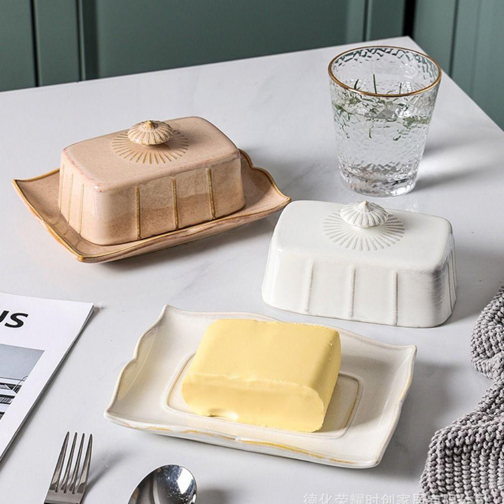 Ceramic Butter Tray Rectangular Cheese Fresh-keeping Box Tableware Dim Sum Dish Bar білий
Ceramic Butter Tray Rectangular Cheese Fresh-keeping Box Tableware Dim Sum Dish Bar білий
