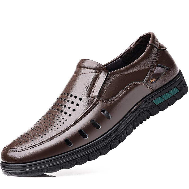 Men s leather sandals hole shoes casual breathable wear-resistant non-slip cool trend business middle-aged 38 чорний
Men s leather sandals hole shoes casual breathable wear-resistant non-slip cool trend business middle-aged 38 чорний