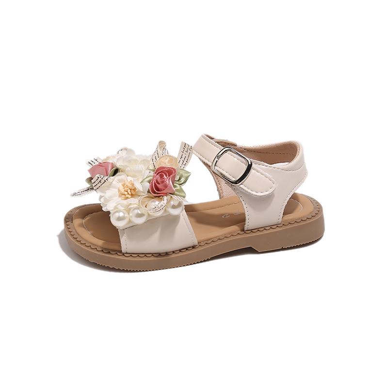 Girls sandals, fairy-style beach shoes, summer new styles, pearl flower sandals with anti-slip soles, silver princess sandals 25
Girls sandals, fairy-style beach shoes, summer new styles, pearl flower sandals with anti-slip soles, silver princess sandals 25